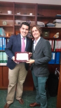 Rafael Flores junto al vocal de la Junta de Gobierno José María Delgado
