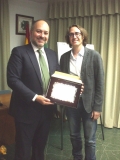 Dr. José María Delgado Muñoz, Vocal del I. Colegio de Dentistas de Jaén, con el Prof. Dr. Mario Utrilla Trinidad.